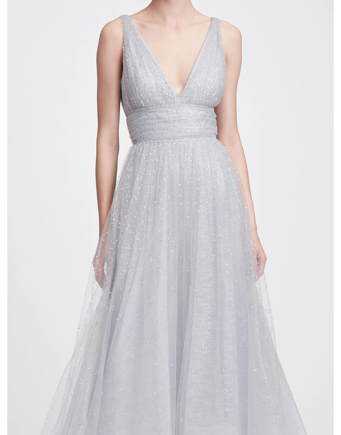 Glitter tulle cheap midi dress