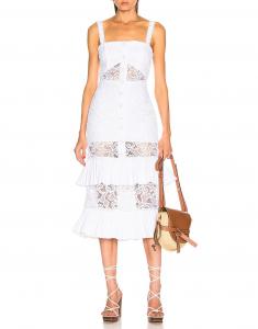 Lyssa Lace Midi White