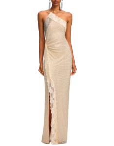 Rhinestone Lace Maxi Champagne
